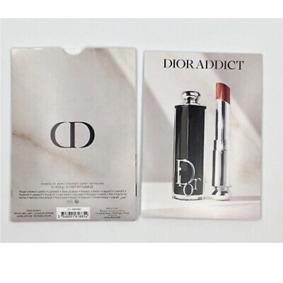 NEW Dior Addict Le Rouge Shine Lipstick Sample Card 4 Shades With Brush - Picture 4 of 6
